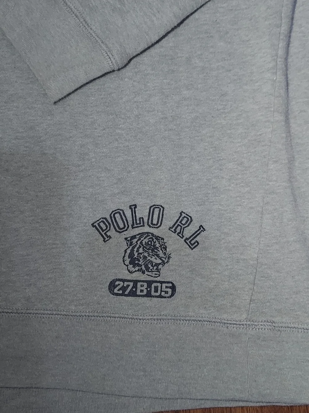 Polo Ralph Lauren Sweatshirt Mens XL Sleepwear Crew Neck  Pullover RL Tiger Gray
